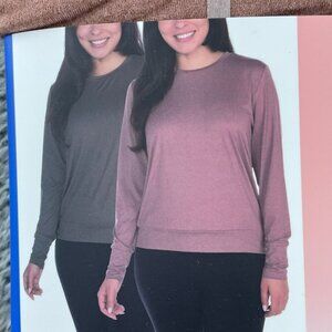 Lukka Lux 2-Pack Tee Shirts L Moisture-Wicking UPF 30  Womens NWT 0763
